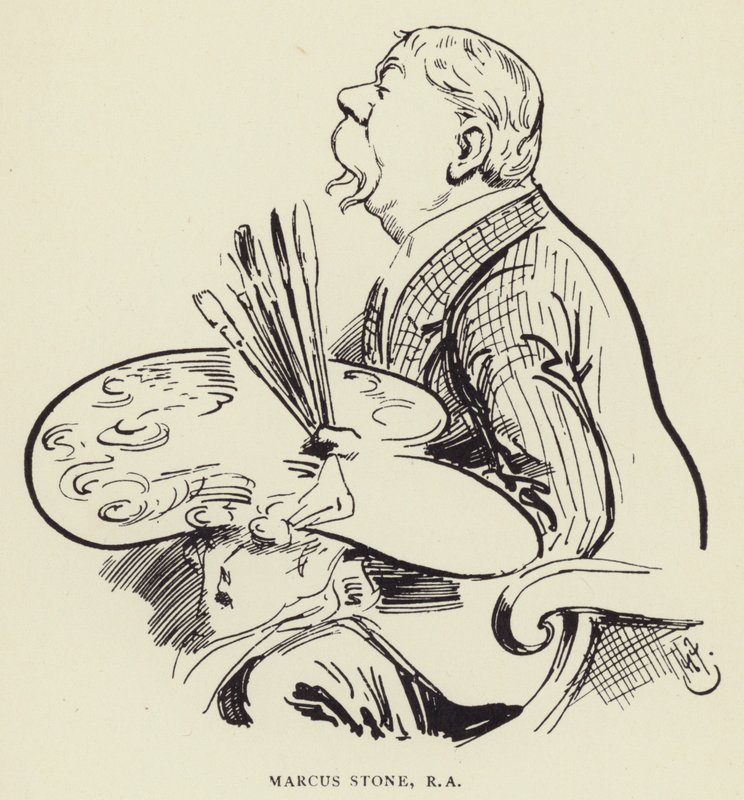 Marcus Stone, RA autorstwa Harry Furniss