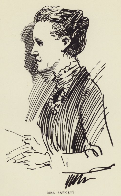 pani Fawcett autorstwa Harry Furniss