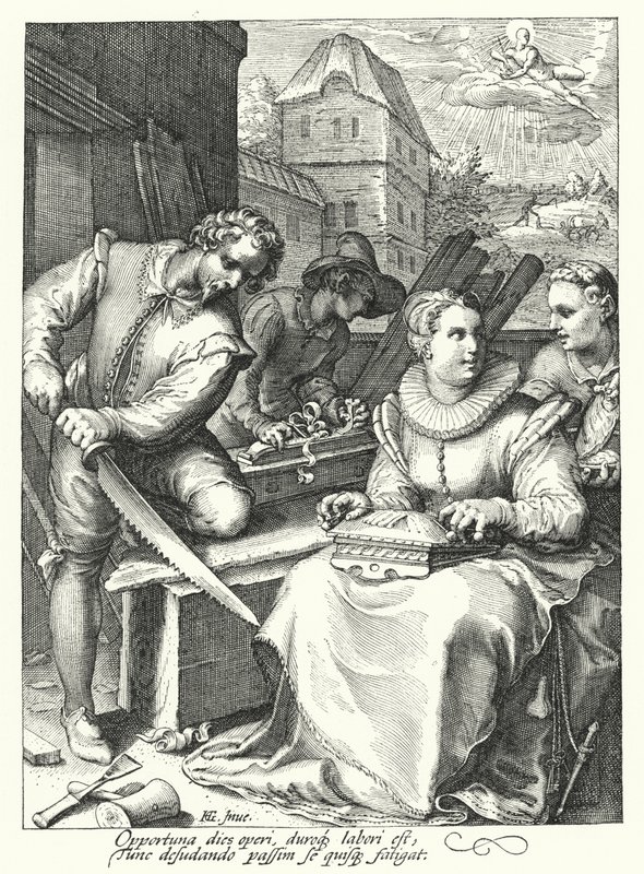Południe (grawerowanie) autorstwa Hendrik (after) Goltzius