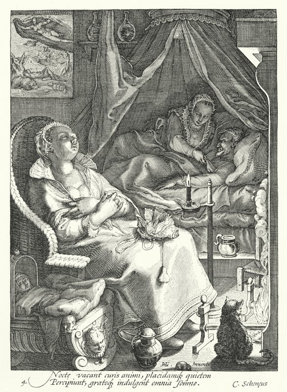 Noc (grawerowanie) autorstwa Hendrik (after) Goltzius