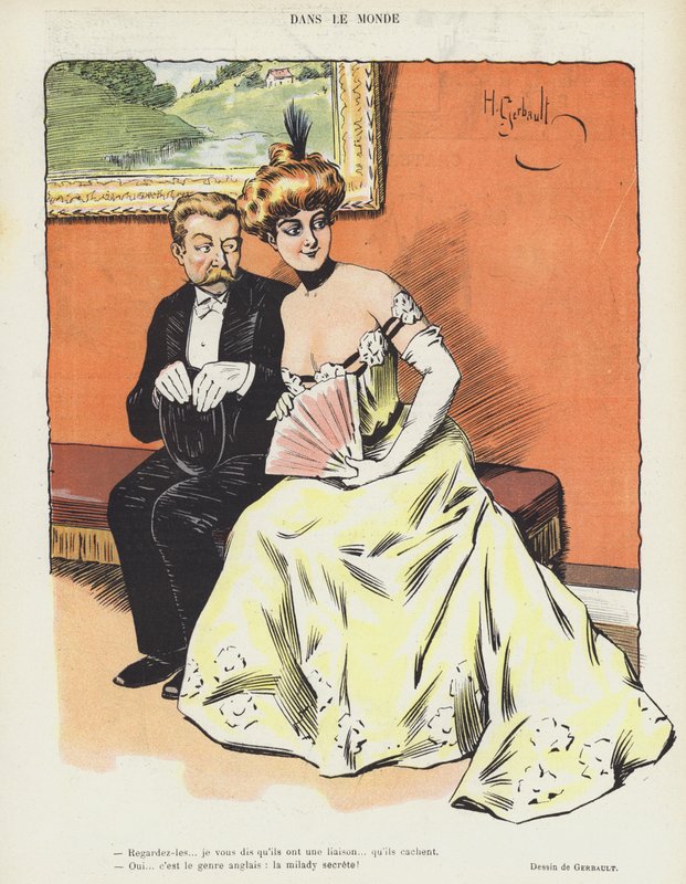 Ilustracja do Le Rire (kolor lito) autorstwa Henri Gerbault