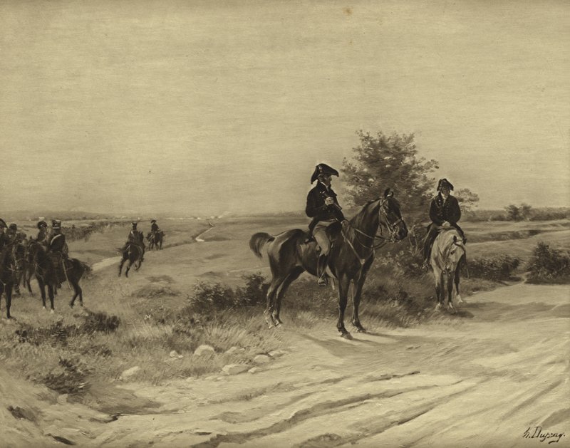 Bitwa pod Waterloo, 1815 (grawiura) autorstwa Henri Louis Dupray