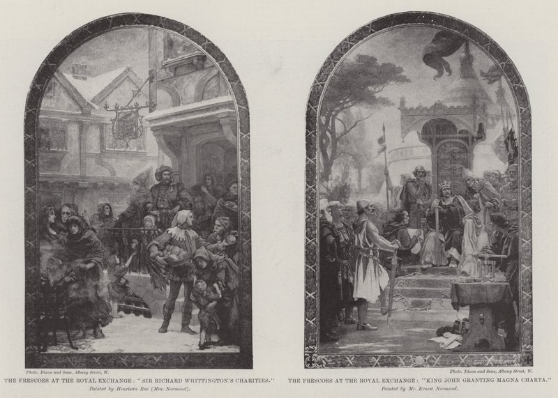 Freski w Royal Exchange autorstwa Henrietta Rae