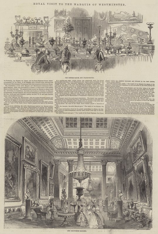 Królewska wizyta u markiza Westminster autorstwa Henry Anelay