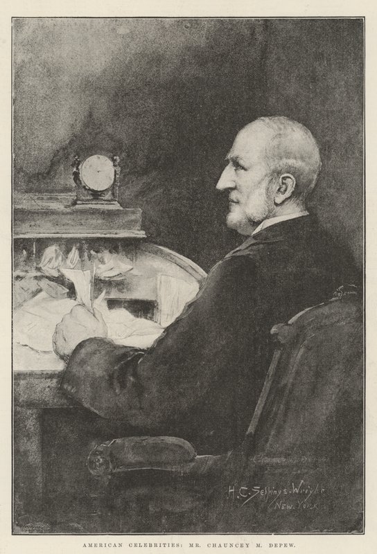 Amerykańskie gwiazdy, pan Chauncey M. Depew autorstwa Henry Charles Seppings Wright