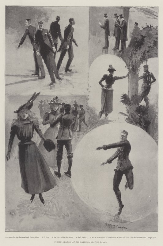 Łyżwiarstwo figurowe w Narodowym Pałacu Łyżwiarstwa autorstwa Henry Charles Seppings Wright