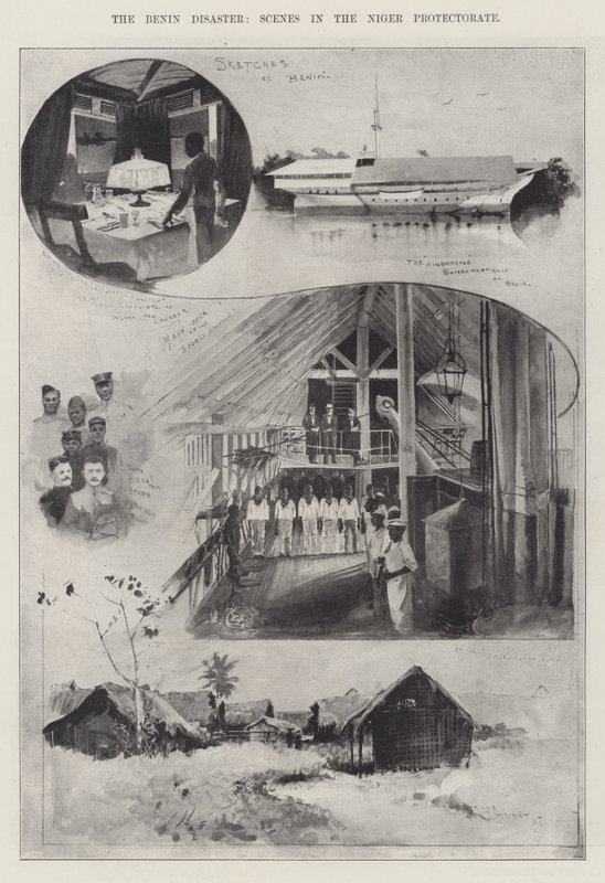Katastrofa w Beninie, sceny w Protektoracie Nigru autorstwa Henry Charles Seppings Wright
