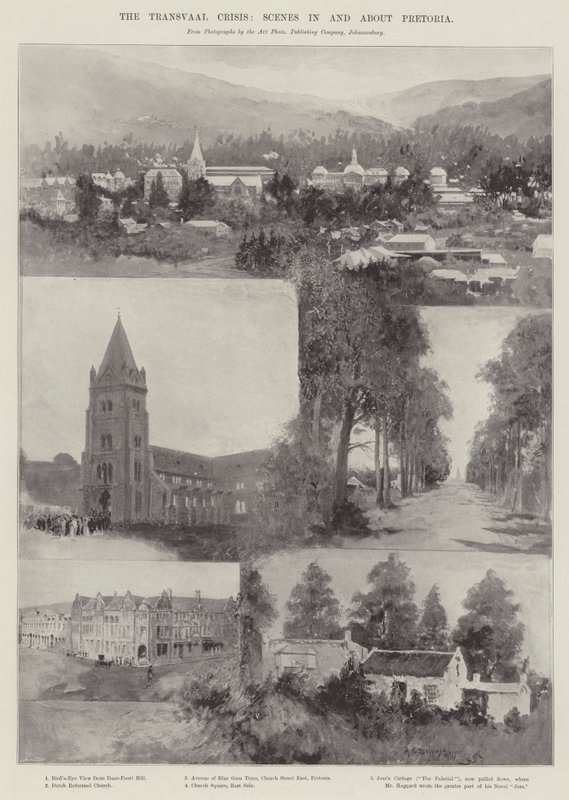 Kryzys Transwalu, Sceny w Pretorii i o niej autorstwa Henry Charles Seppings Wright