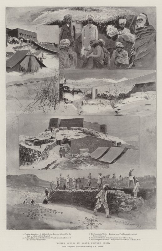 Sceny zimowe w północno-zachodnich Indiach autorstwa Henry Charles Seppings Wright
