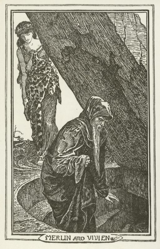 Merlin i Vivien autorstwa Henry Justice Ford