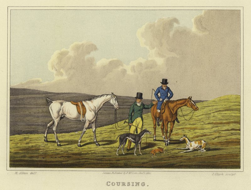 Coursing (chromolitho) autorstwa Henry Thomas Alken