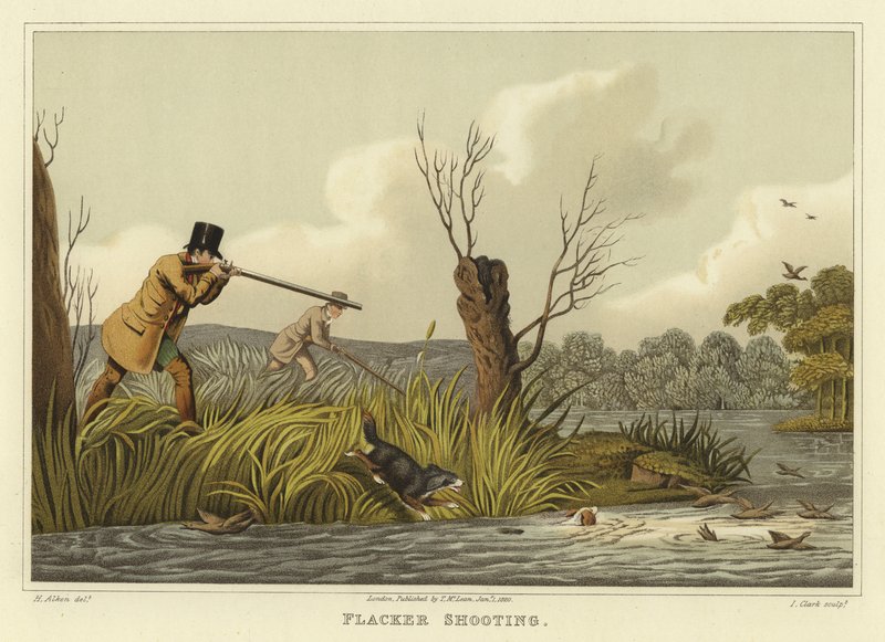Strzelanie Flacker (chromolitho) autorstwa Henry Thomas Alken