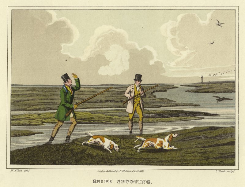 Strzelanie do snajperów (chromolitho) autorstwa Henry Thomas Alken