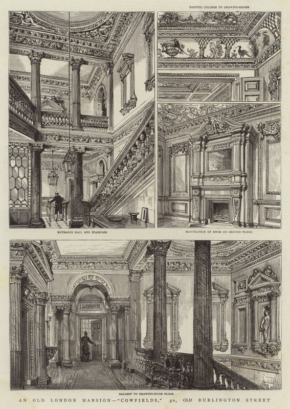 An Old London Mansion, Cowfields, 30, Old Burlington Street autorstwa Henry William Brewer