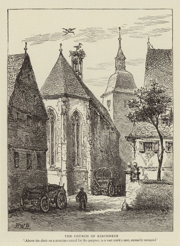 Kościół w Kirchheim autorstwa Henry William Brewer