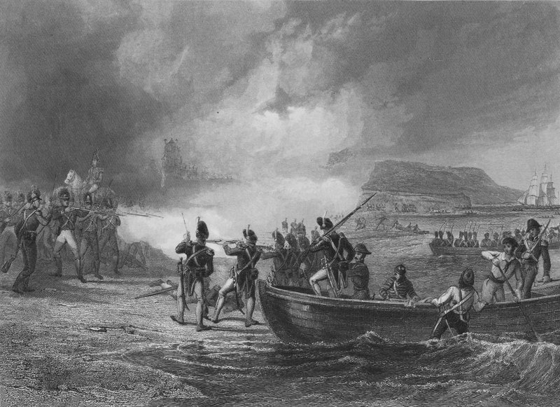 Próba lądowania francuskiej floty w Bantry Bay, Cork, 1796 autorstwa Henry after Warren