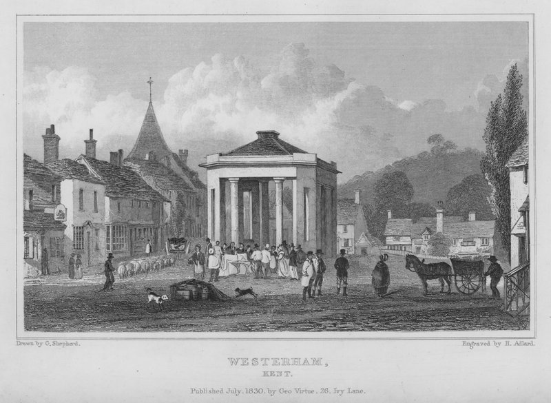 Westerham, Kent (grawerowanie) autorstwa Henry Adlard