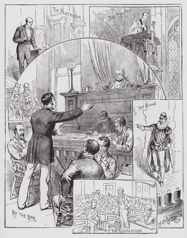 Oratorium i deklamacja (grafika) autorstwa Henry Alexander (after) Ogden