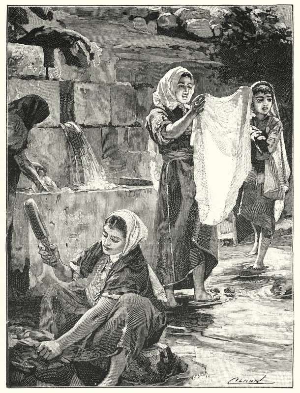 Fontanna w Lifta w Samarii (lito) autorstwa Henry Andrew Harper
