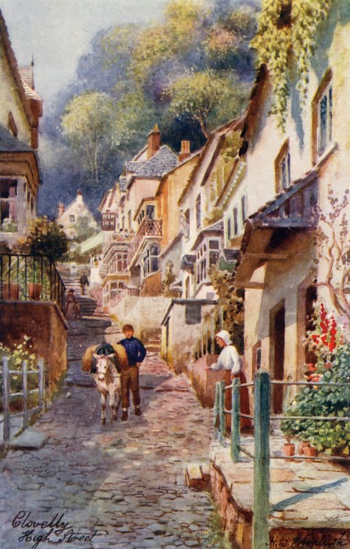 High Street, Clovelly (druk kolorowy) autorstwa Henry B. (after) Wimbush