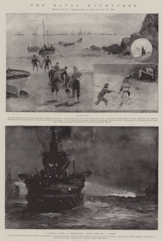 Manewry morskie autorstwa Henry Charles Seppings Wright