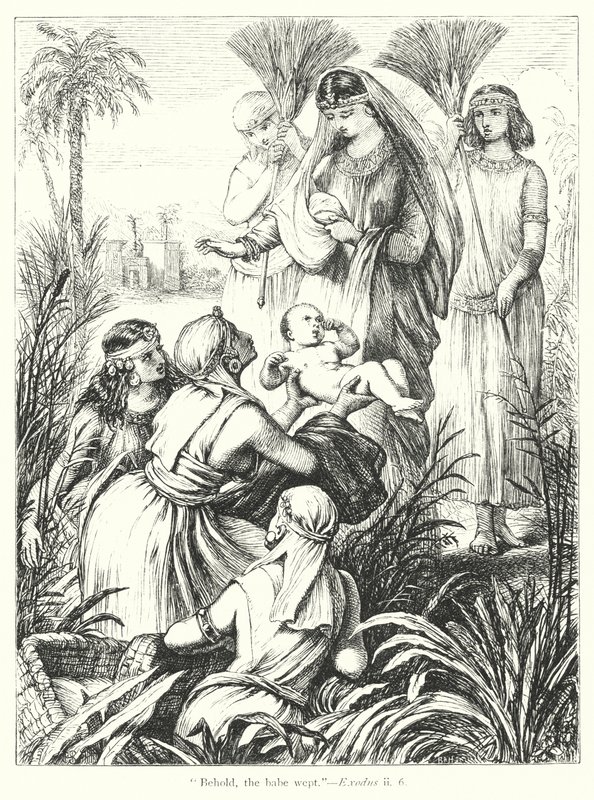 Znalezienie Mojżesza (rycina) autorstwa Henry Courtney (after) Selous