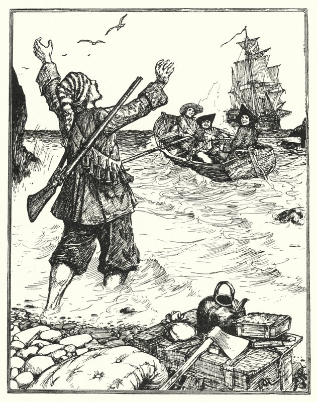 Aleksander Selkirk (lito) autorstwa Henry Justice Ford