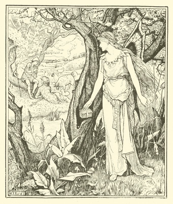 Sylvain i Jocosa (Grawerowanie) autorstwa Henry Justice Ford