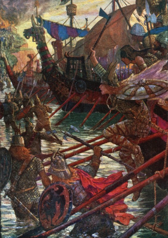 Lądowanie Duńczyków autorstwa Henry Justice Ford