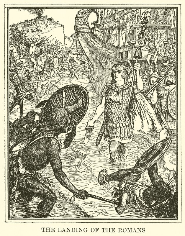 Lądowanie Rzymian autorstwa Henry Justice Ford