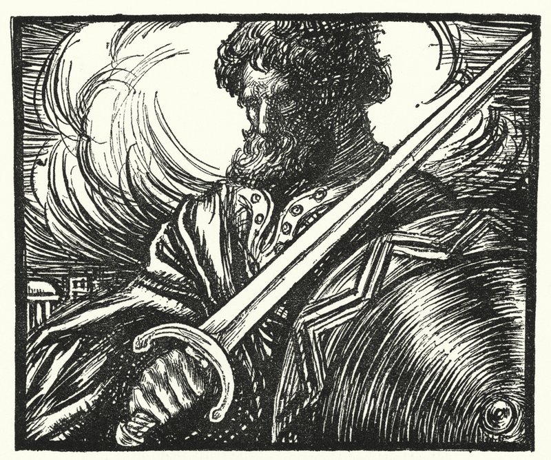 Wiersz Matthew Arnolda: Alaric w Rzymie (rycina) autorstwa Henry Ospovat