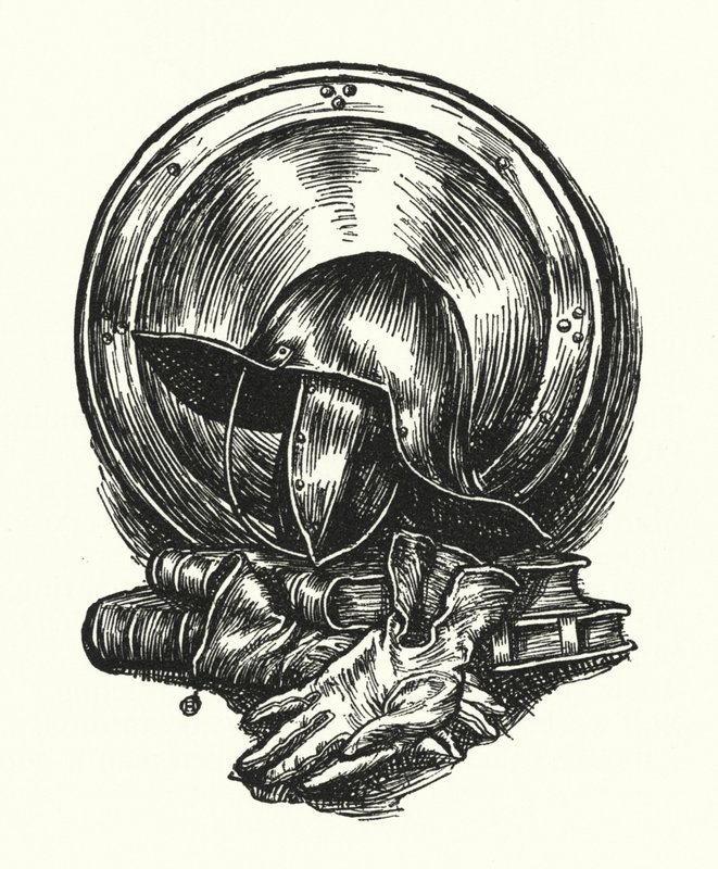 Wiersz Matthew Arnolda: Oliver Cromwell, tailpiece (grafika) autorstwa Henry Ospovat