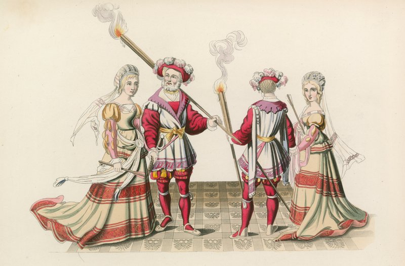 Figury z gobelinów, początek XVI w. autorstwa Henry Shaw