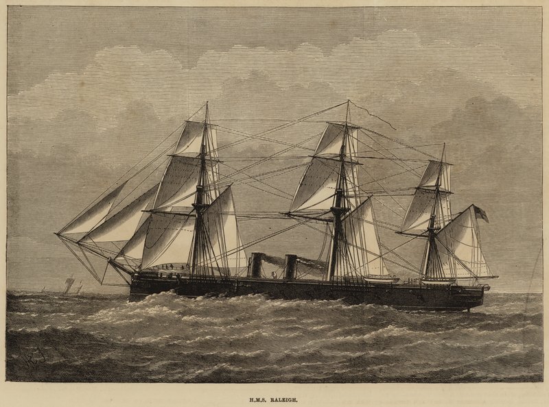 HMS Raleigh  autorstwa Henry Spernon Tozer