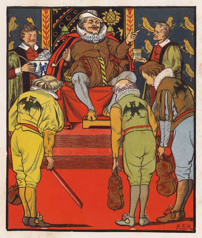 Old King Cole (kolorowa litografia) autorstwa Henry Stacy (after) Marks