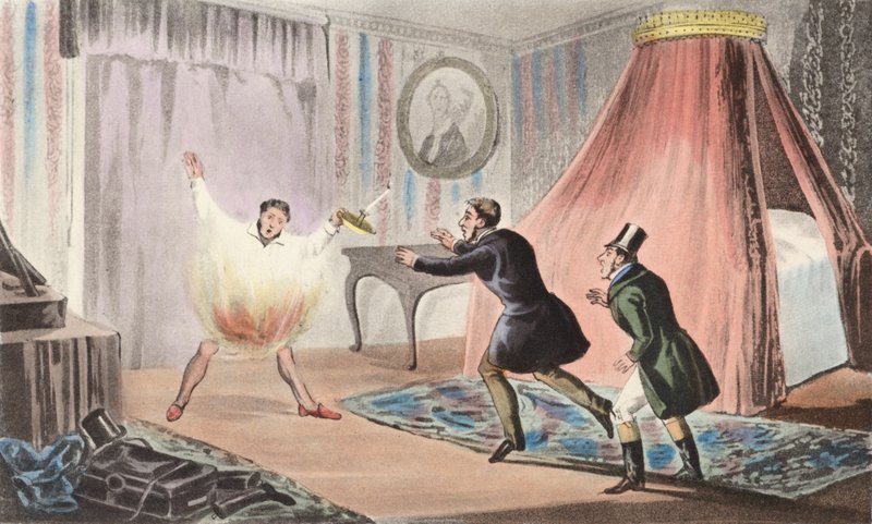 "D--n ta czkawka!" (litho) autorstwa Henry Thomas (after) Alken