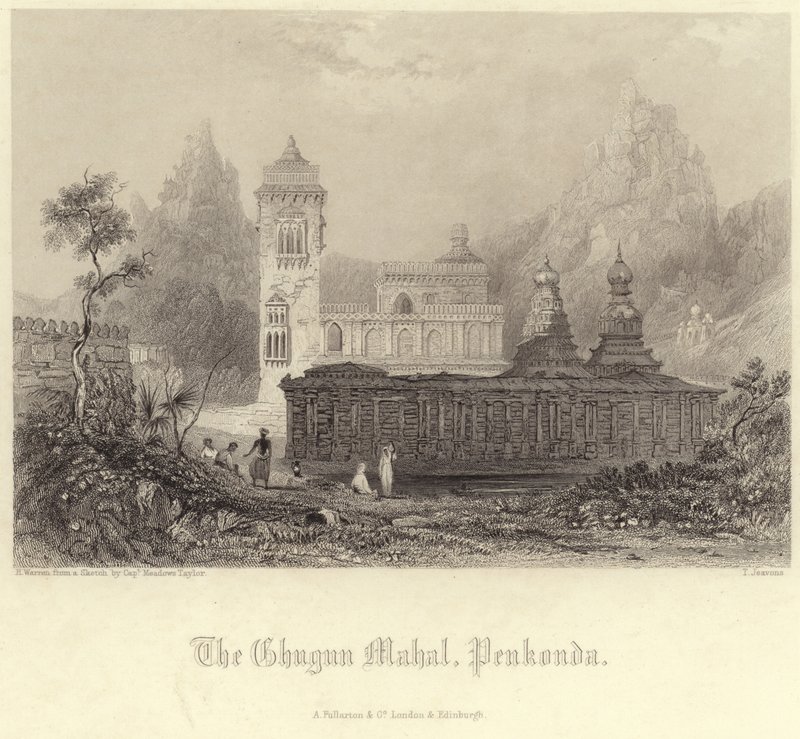 Chukum Mahal w Penukonda autorstwa Henry Warren