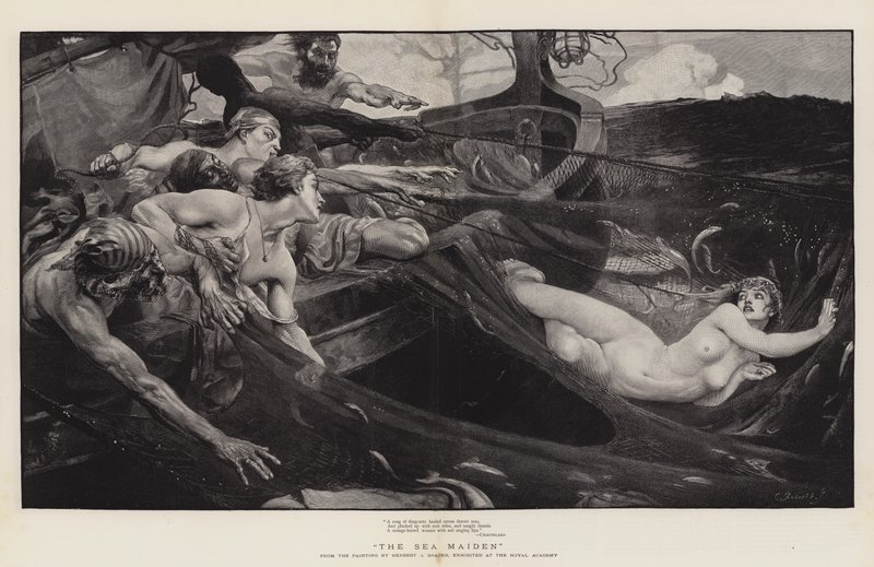 Morska Panna autorstwa Herbert James Draper