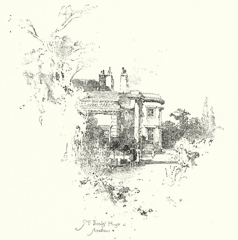Dom pani Thrale, Streatham (lito) autorstwa Herbert (after) Railton