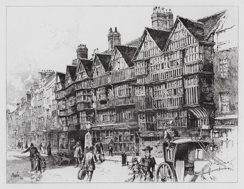 Staple Inn (grawerowanie) autorstwa Herbert (after) Railton