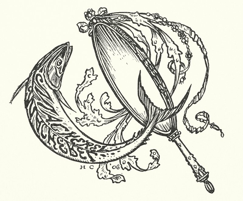 Magiczna makrela (grawerunek) autorstwa Herbert Cole