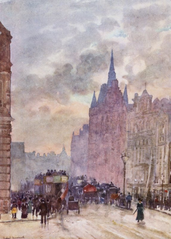 Holborn Hill (kolor lito) autorstwa Herbert Menzies (after) Marshall