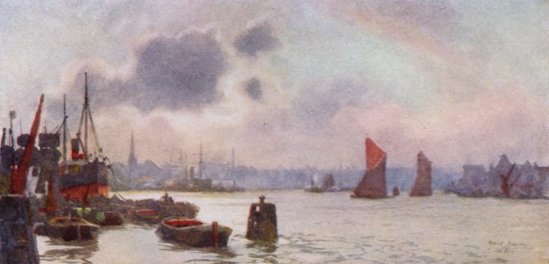 Lavender Wharf (kolor lito) autorstwa Herbert Menzies (after) Marshall