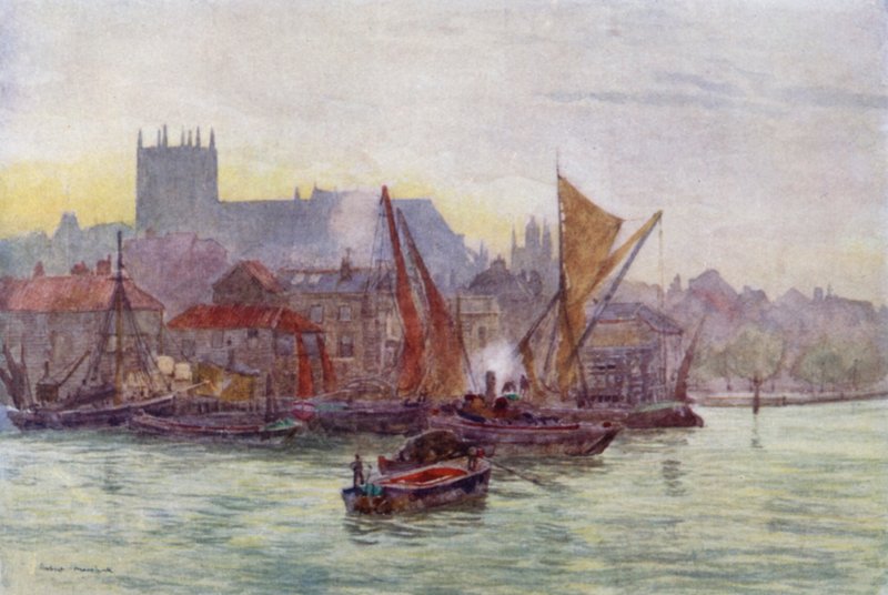 Millbank, Westminster (kolor lito) autorstwa Herbert Menzies (after) Marshall