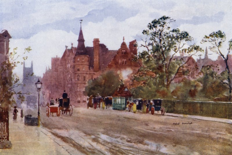 Pont Street, Chelsea (kolor lito) autorstwa Herbert Menzies (after) Marshall