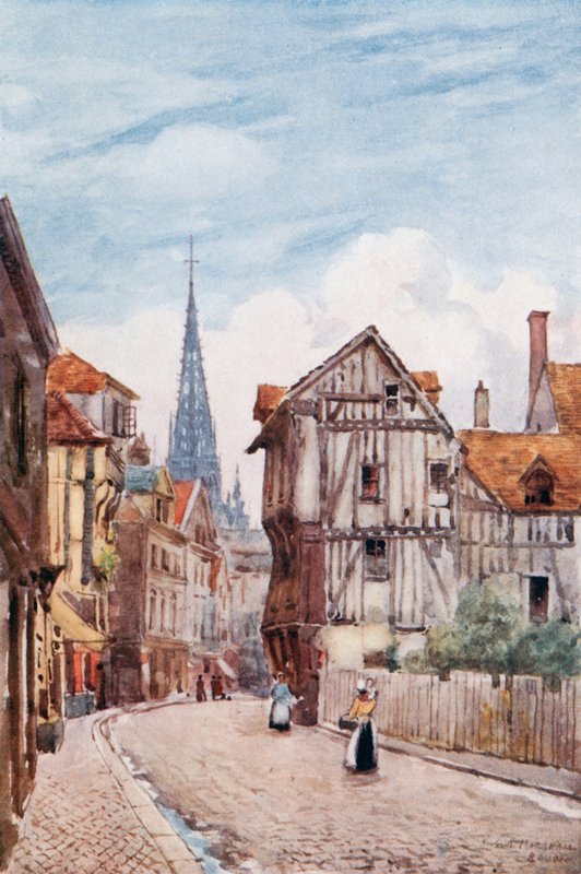 Rue St. Romain, Rouen autorstwa Herbert Menzies Marshall