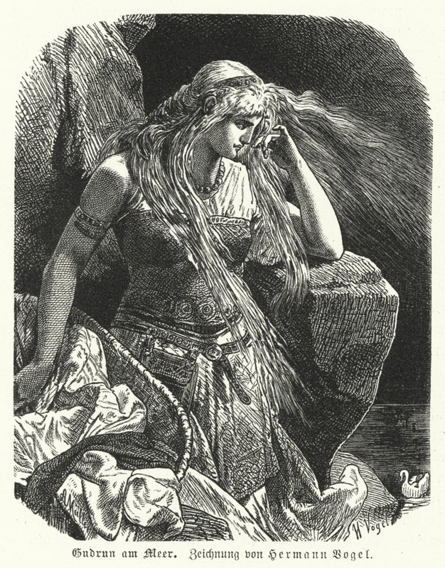 Gudrun nad morzem autorstwa Hermann Vogel