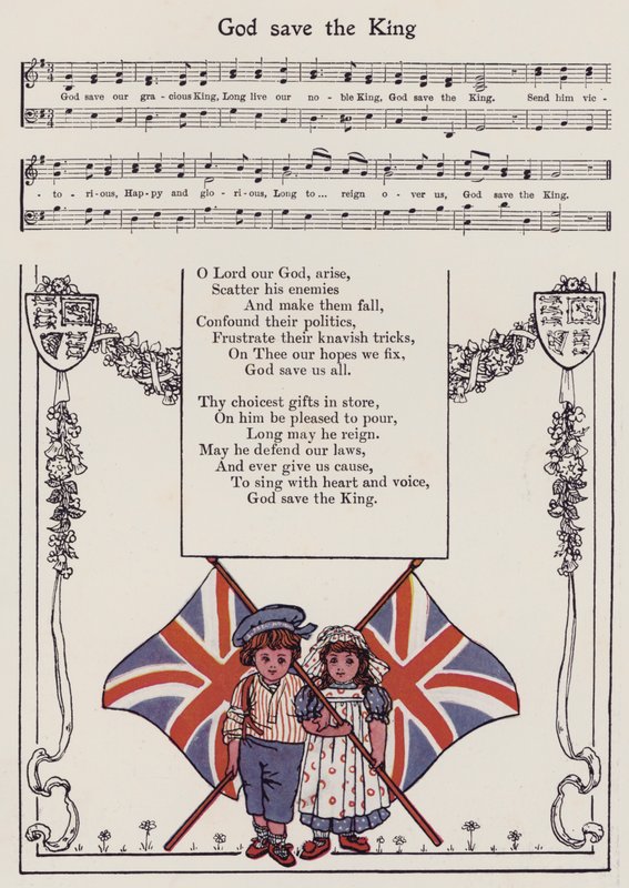 God Save The King (kolor lito) autorstwa Hilda Broughton