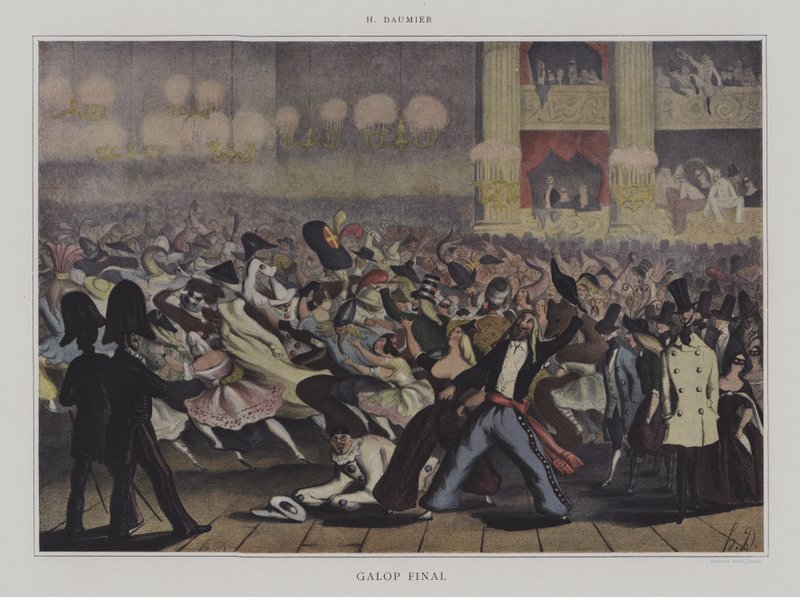 Galop Final (kolor lito) autorstwa Honore (after) Daumier