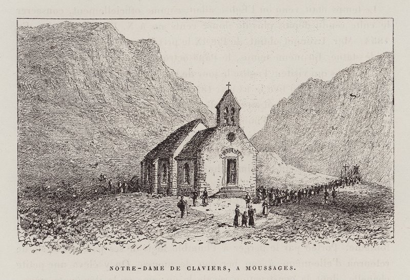 Notre-Dame De Claviers, A Moussages (rycina) autorstwa Hubert Clerget